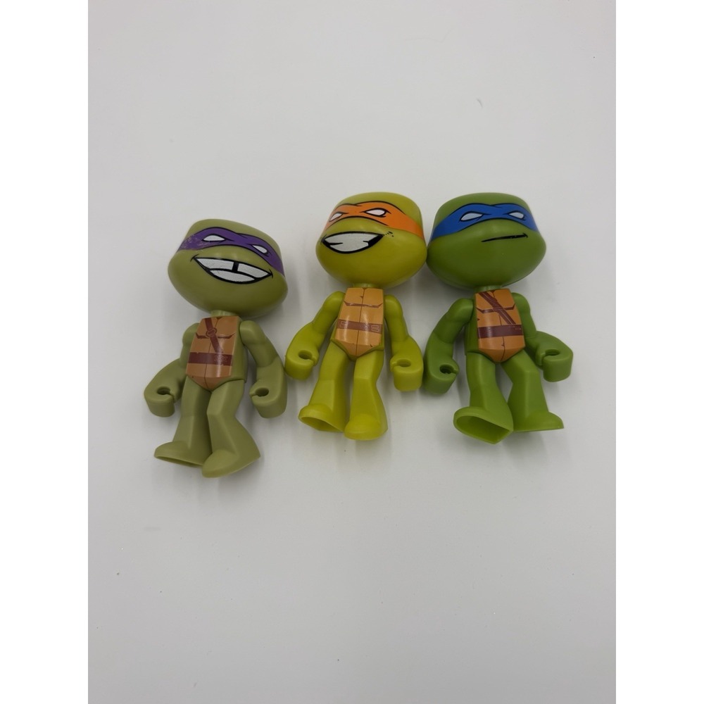 2017 Sonic Wacky Toy Figures TMNT Michaelangelo, Leonardo and Donatello-Lot of 3